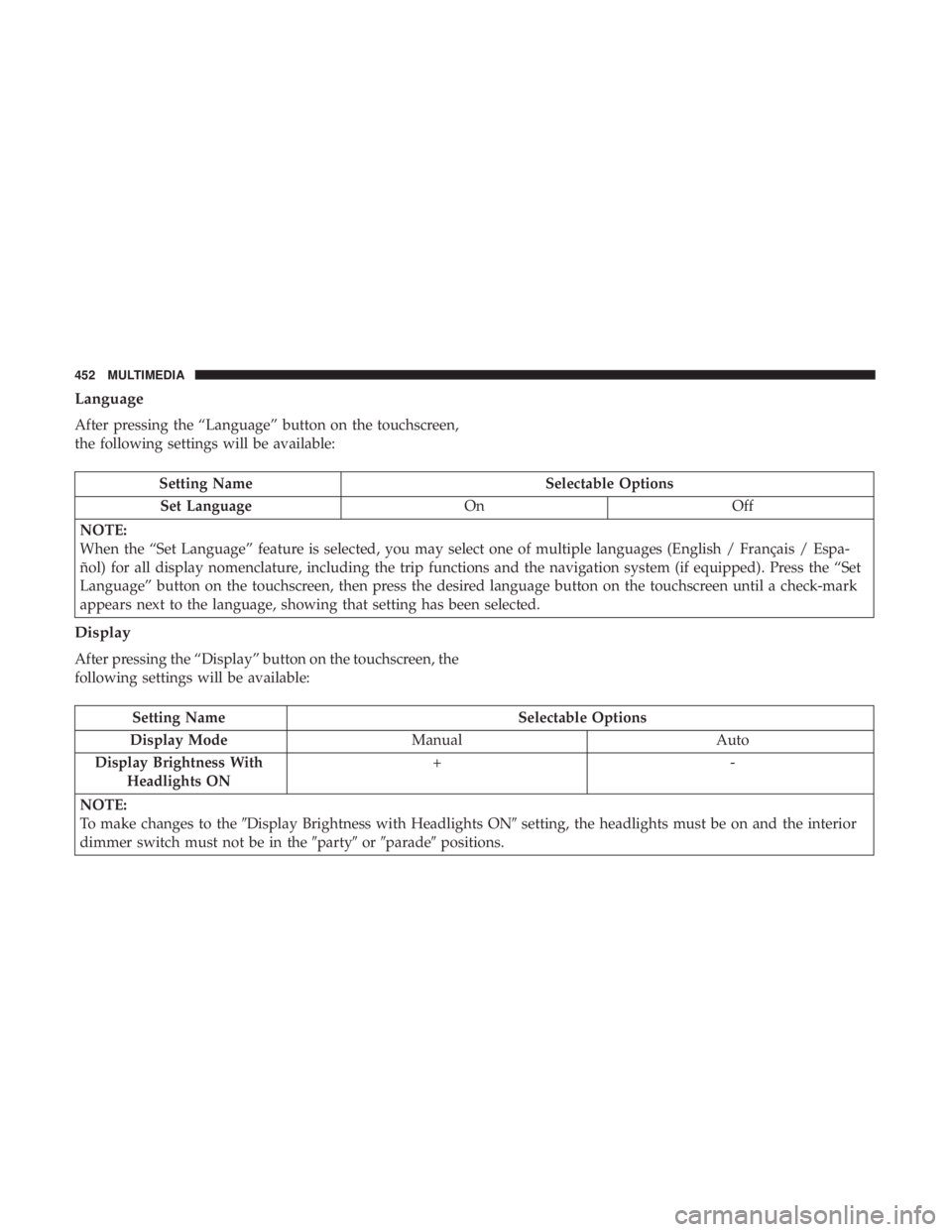 JEEP COMPASS LIMITED 2018 Owners Manual JEEP COMPASS LIMITED 2018 Owners Manual