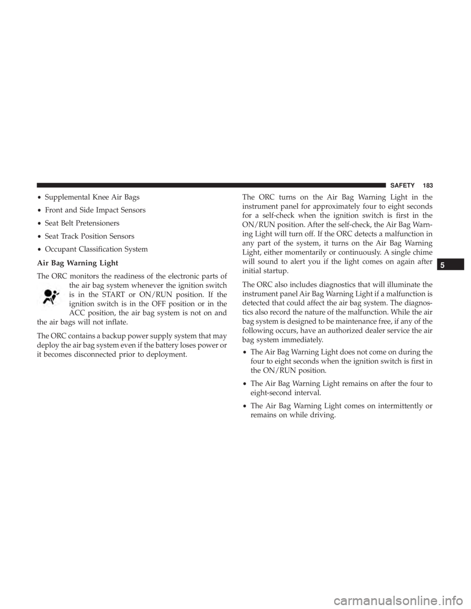 JEEP COMPASS TRAILHAWK 2019  Owners Manual 5
SAFETY 183 