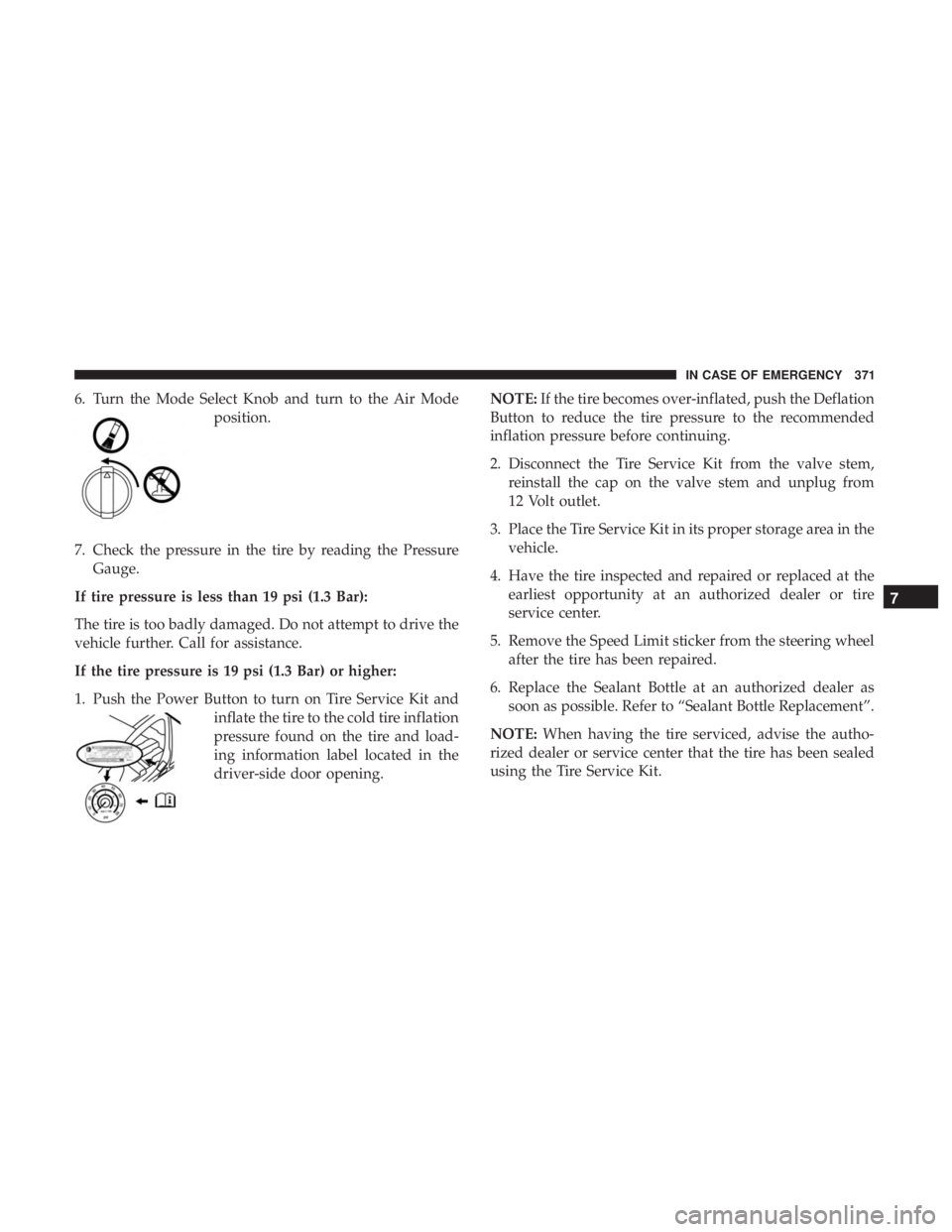JEEP COMPASS TRAILHAWK 2019  Owners Manual 7
IN CASE OF EMERGENCY 371 