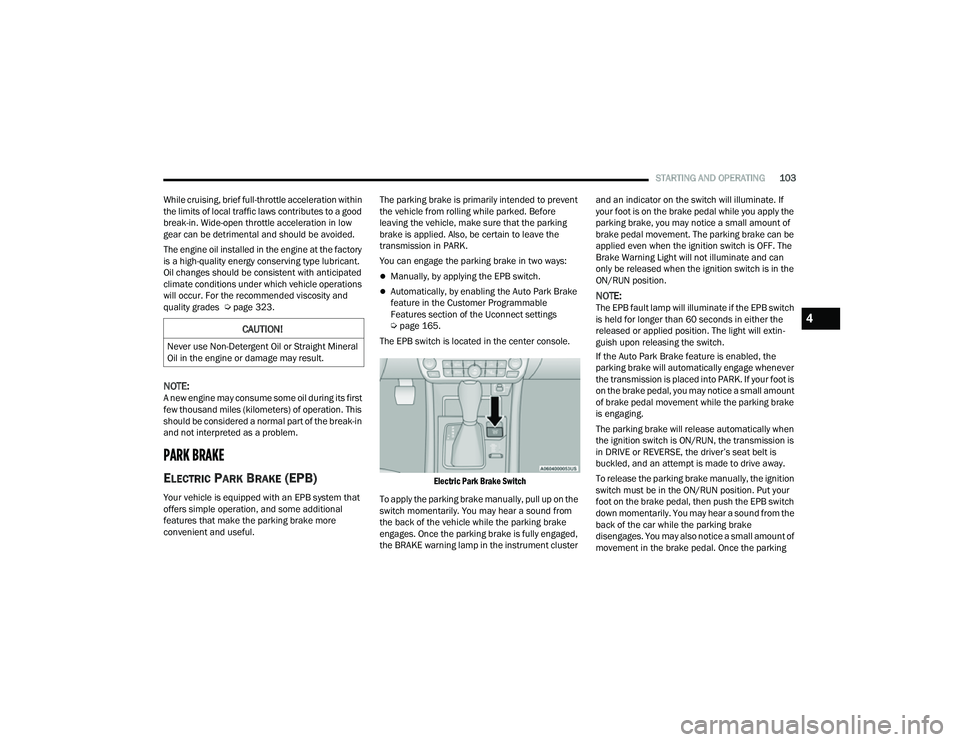 JEEP COMPASS 2022  Owners Manual 4

22_MP_OM_EN_USC_t.book  Page 103   