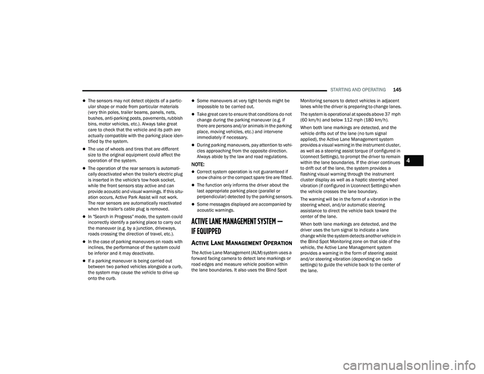 JEEP COMPASS 2022  Owners Manual 4

22_MP_OM_EN_USC_t.book  Page 145   