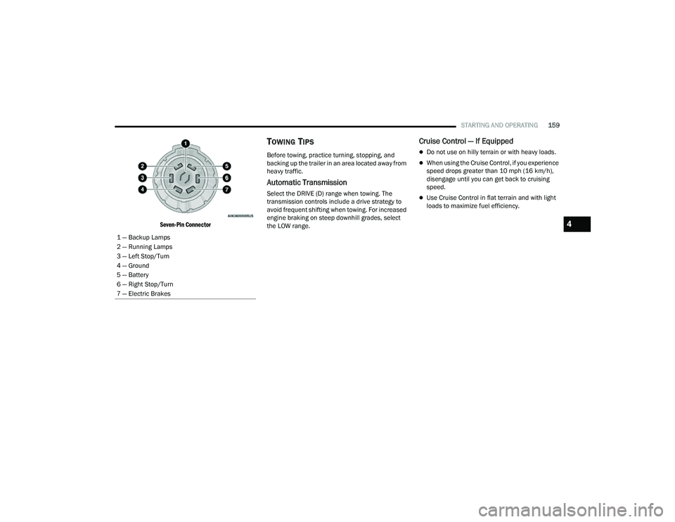 JEEP COMPASS 2022  Owners Manual 4

22_MP_OM_EN_USC_t.book  Page 159   