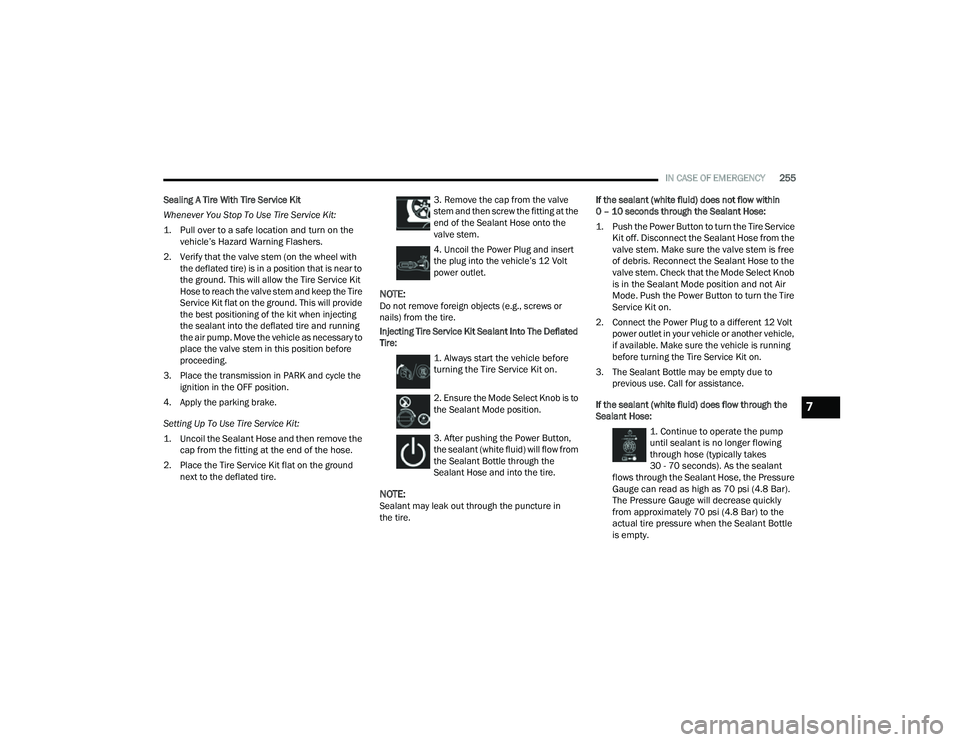 JEEP COMPASS 2022  Owners Manual 
7

22_MP_OM_EN_USC_t.book  Page 255   