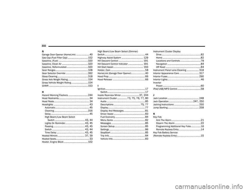 JEEP COMPASS 2022 Owners Manual JEEP COMPASS 2022 Owners Manual