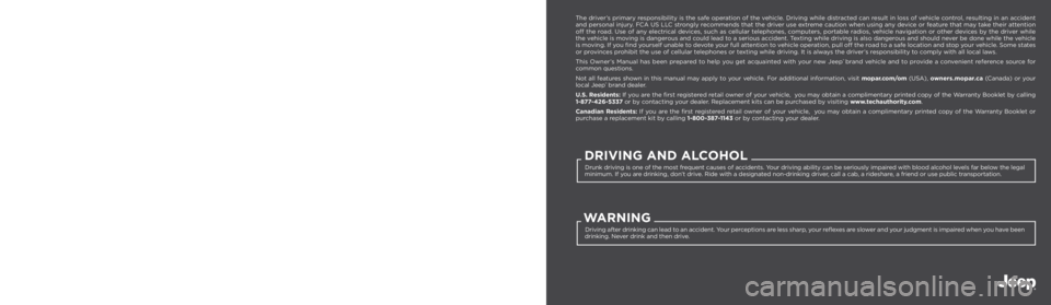 JEEP WRANGLER 2023 Owners Manual WARNING: Operating, servicing and maintaining a passenger vehicle or off-highway
motor vehicle can expose you to chemicals including engine exhaust, carbon monoxide,
phthalates, and lead, which ar JEEP WRANGLER 2023 Owners Manual WARNING: Operating, servicing and maintaining a passenger vehicle or off-highway
motor vehicle can expose you to chemicals including engine exhaust, carbon monoxide,
phthalates, and lead, which ar