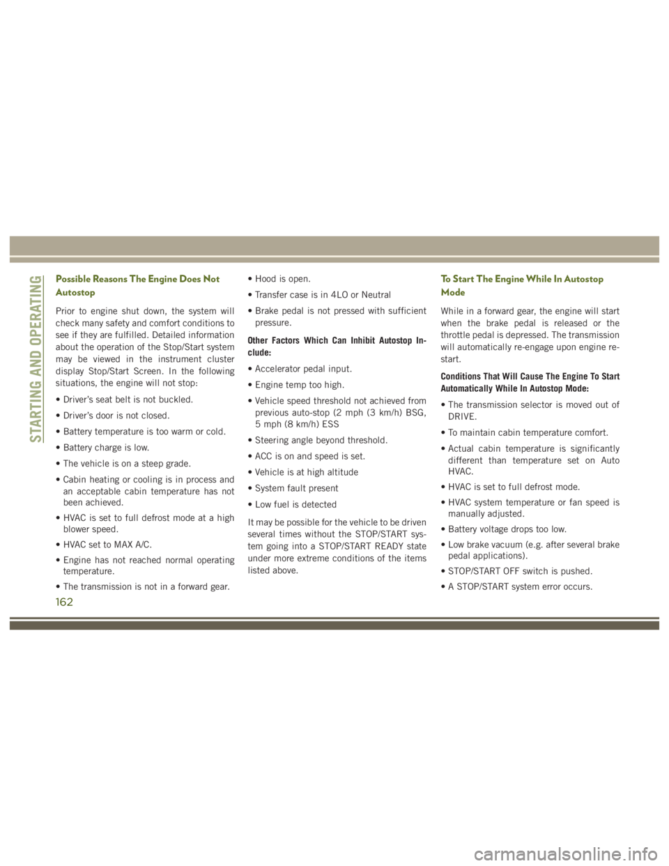 JEEP WRANGLER RUBICON 2017  Owners Manual 162 