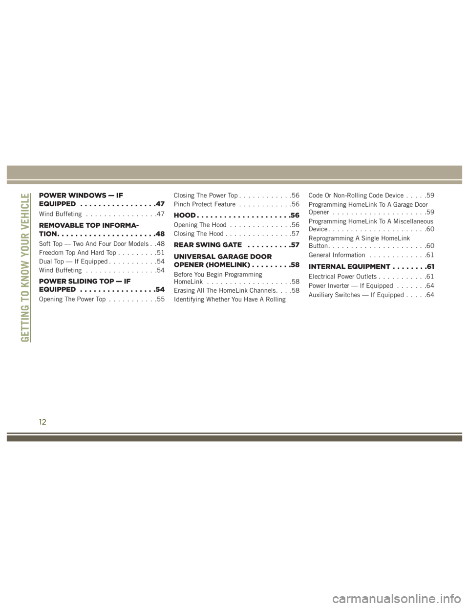 JEEP WRANGLER RUBICON 2019 User Guide 12 JEEP WRANGLER RUBICON 2019 User Guide 12