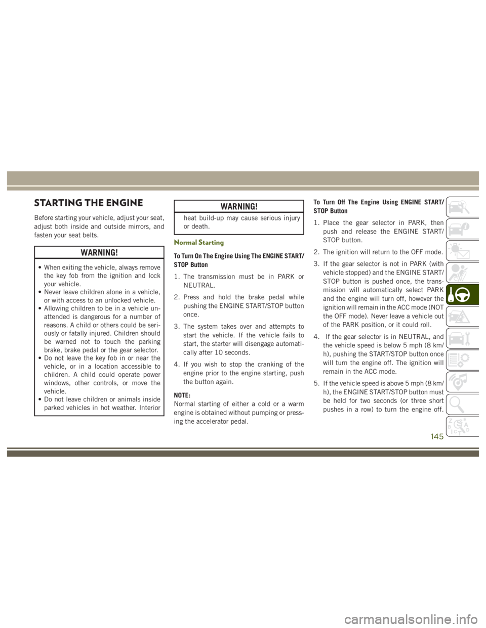 JEEP WRANGLER RUBICON 2019  Owners Manual 