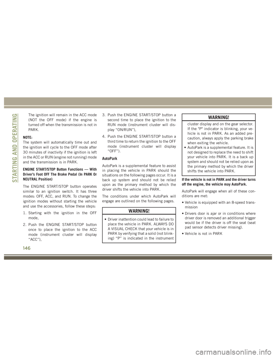 JEEP WRANGLER RUBICON 2019  Owners Manual 146 