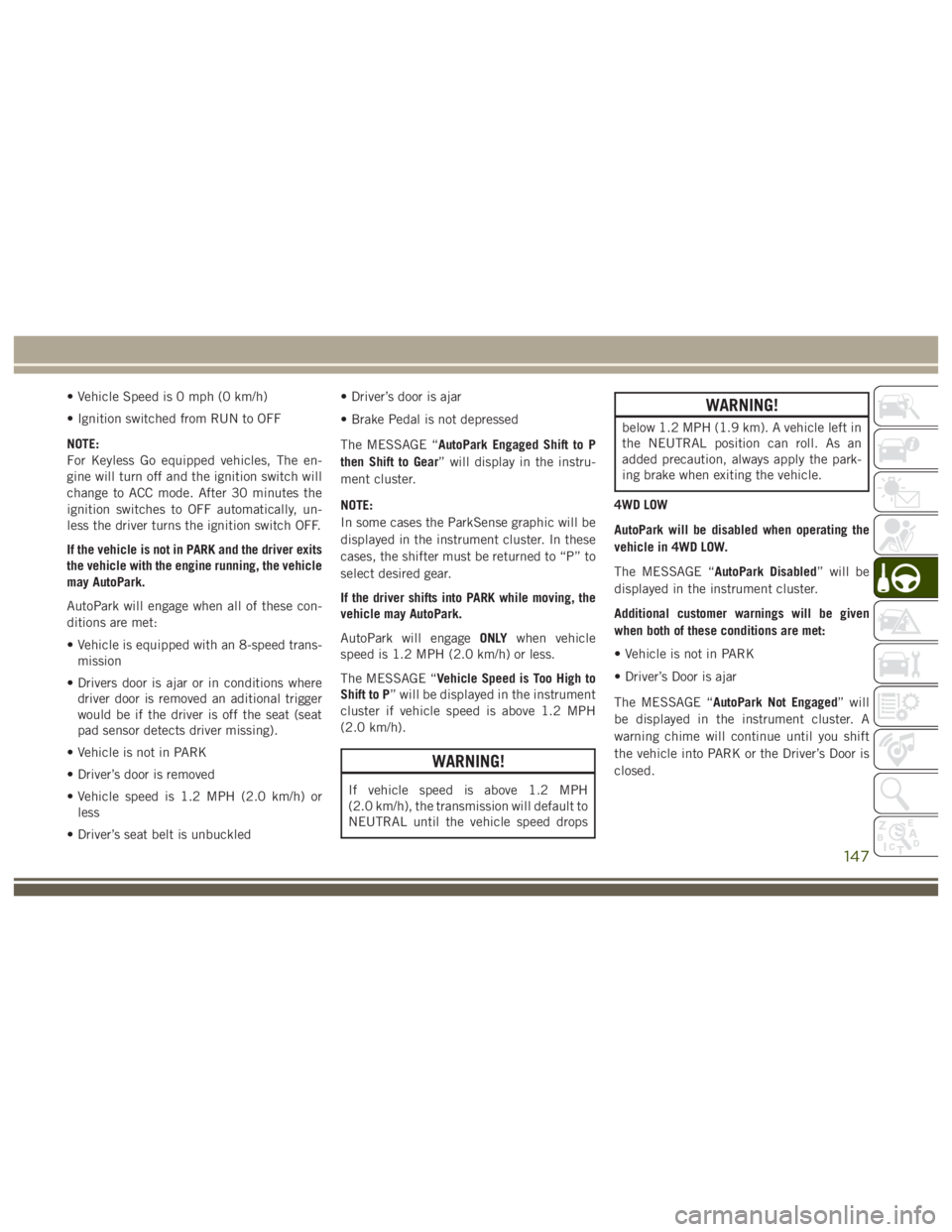JEEP WRANGLER RUBICON 2019  Owners Manual 