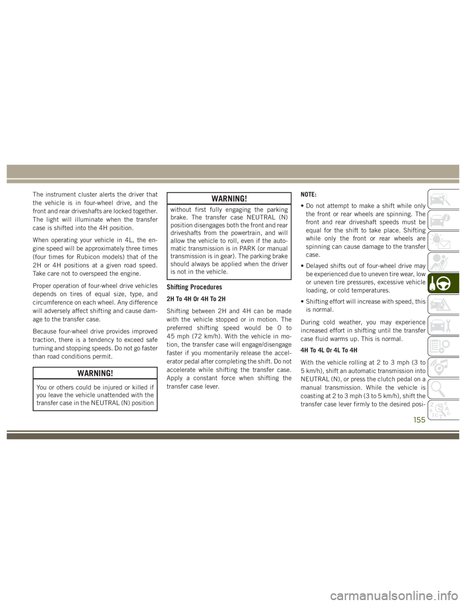 JEEP WRANGLER RUBICON 2019 Owners Manual JEEP WRANGLER RUBICON 2019 Owners Manual