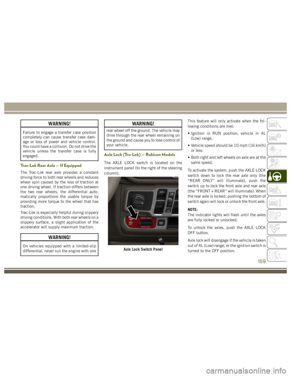 JEEP WRANGLER RUBICON 2019 Owners Manual JEEP WRANGLER RUBICON 2019 Owners Manual