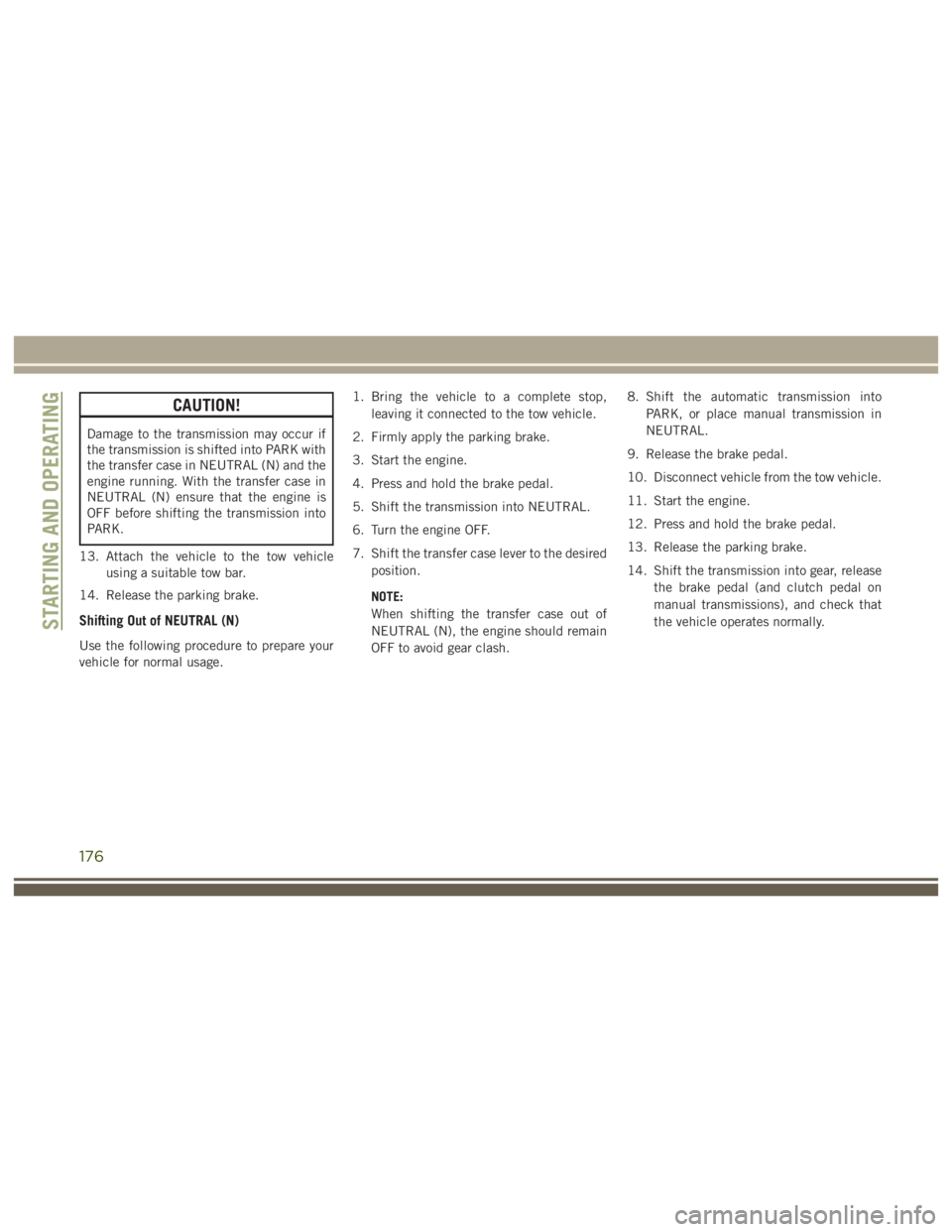 JEEP WRANGLER RUBICON 2019  Owners Manual 176 
