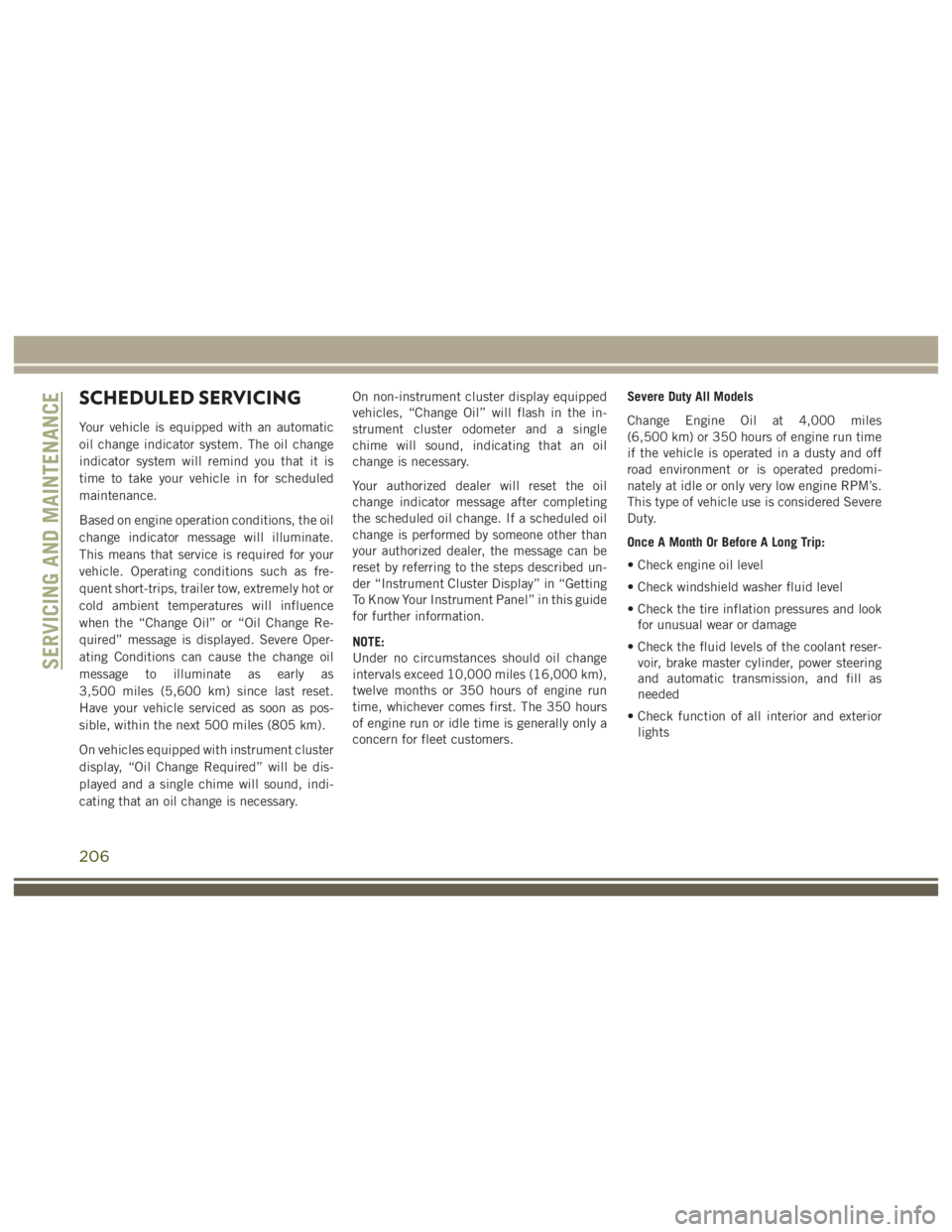 JEEP WRANGLER RUBICON 2019  Owners Manual 206 
