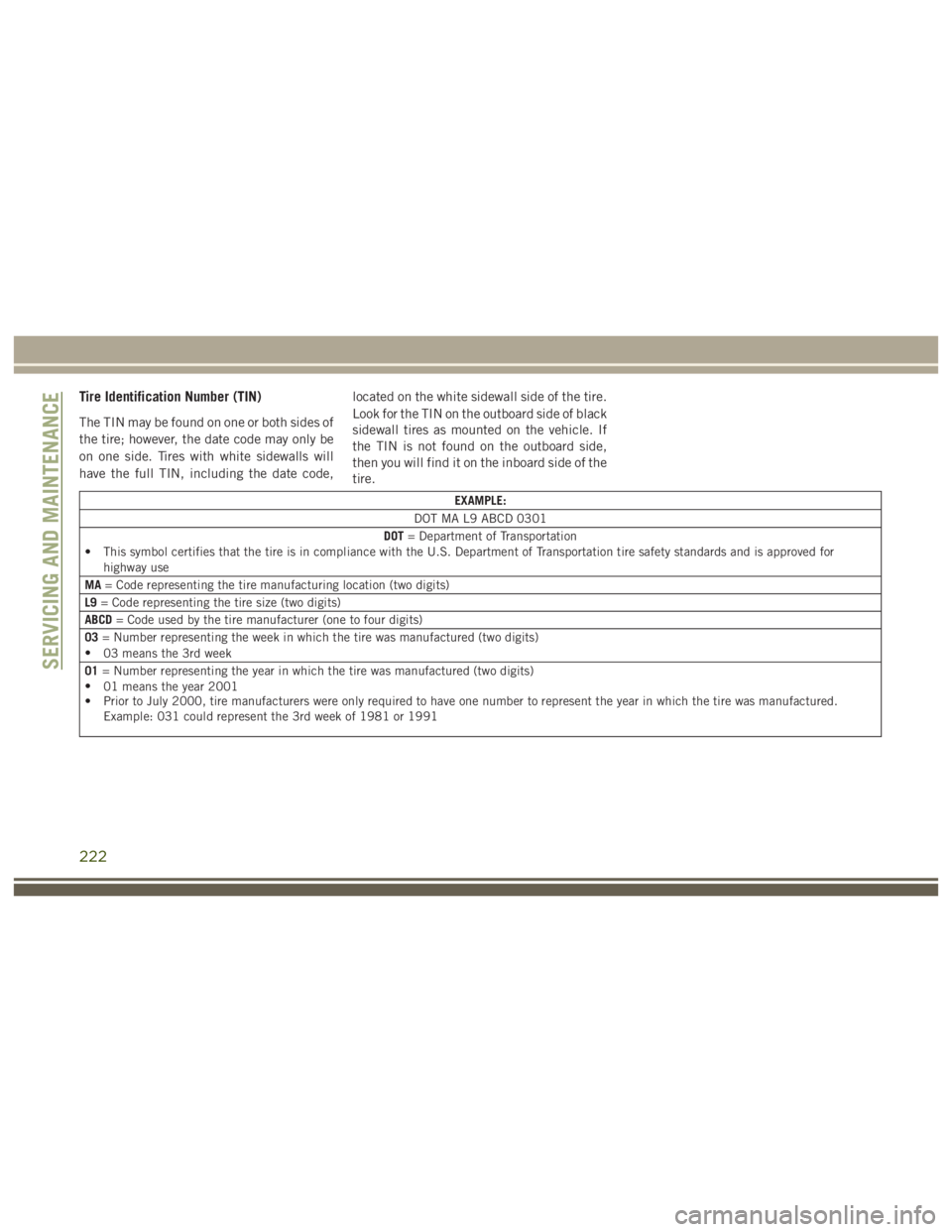 JEEP WRANGLER RUBICON 2019  Owners Manual 222 