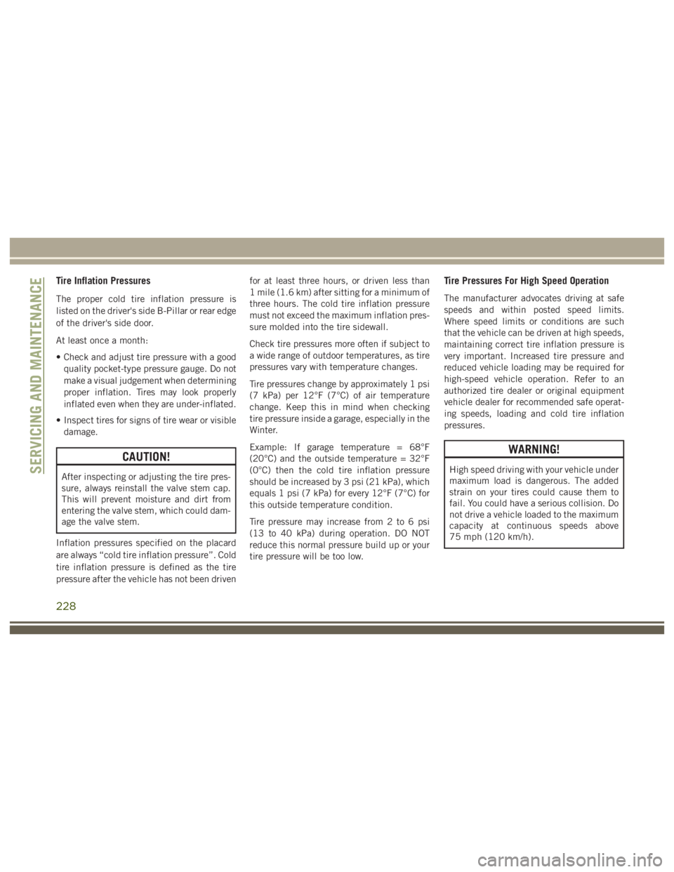 JEEP WRANGLER RUBICON 2019  Owners Manual 228 