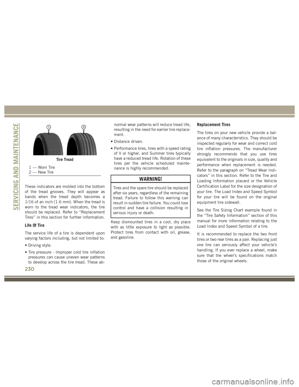 JEEP WRANGLER RUBICON 2019  Owners Manual 230 
