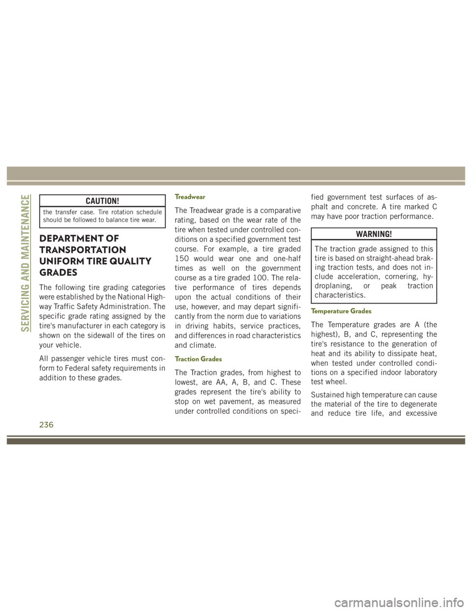 JEEP WRANGLER RUBICON 2019  Owners Manual 236 