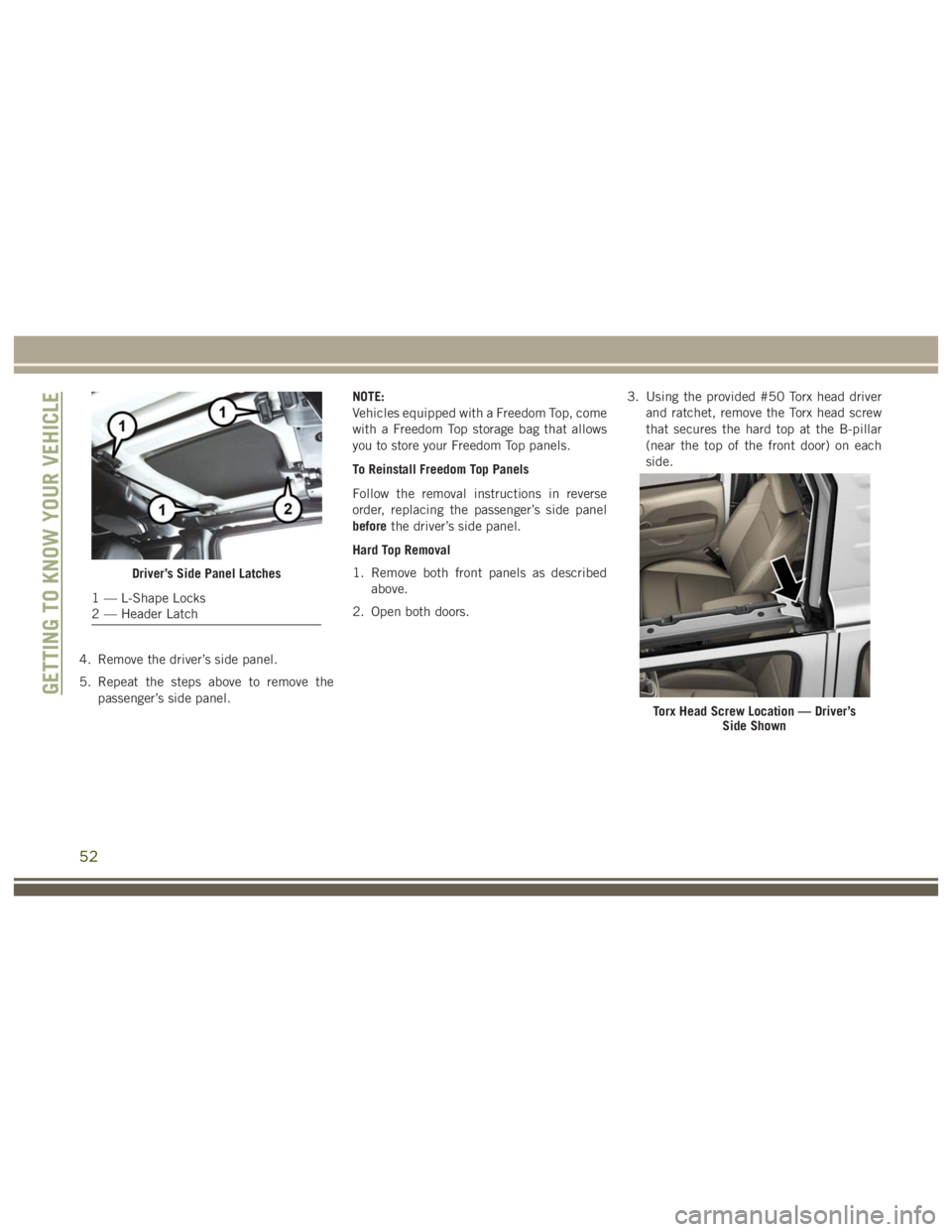 JEEP WRANGLER RUBICON 2019 Workshop Manual 52 JEEP WRANGLER RUBICON 2019 Workshop Manual 52