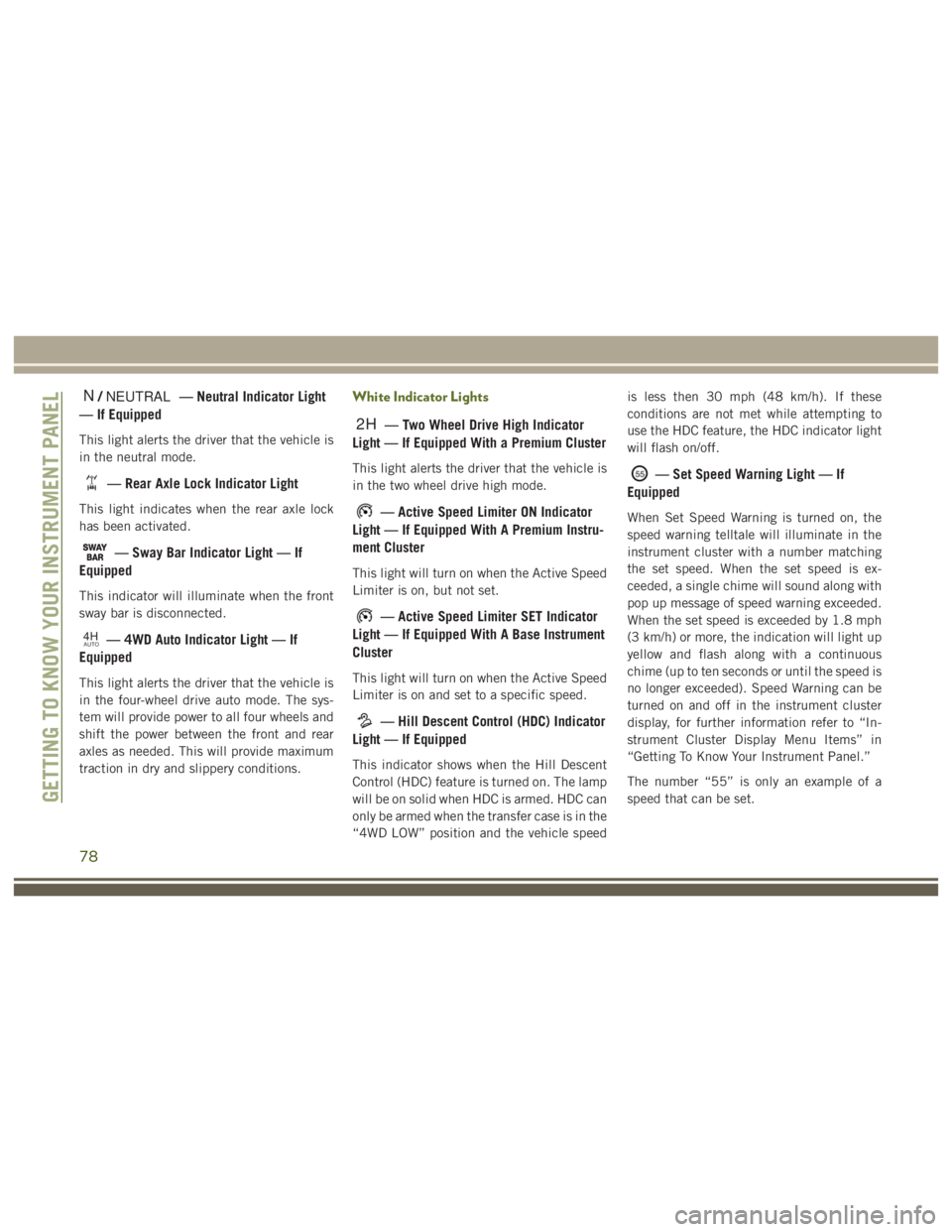 JEEP WRANGLER RUBICON 2019 Manual PDF 78 JEEP WRANGLER RUBICON 2019 Manual PDF 78