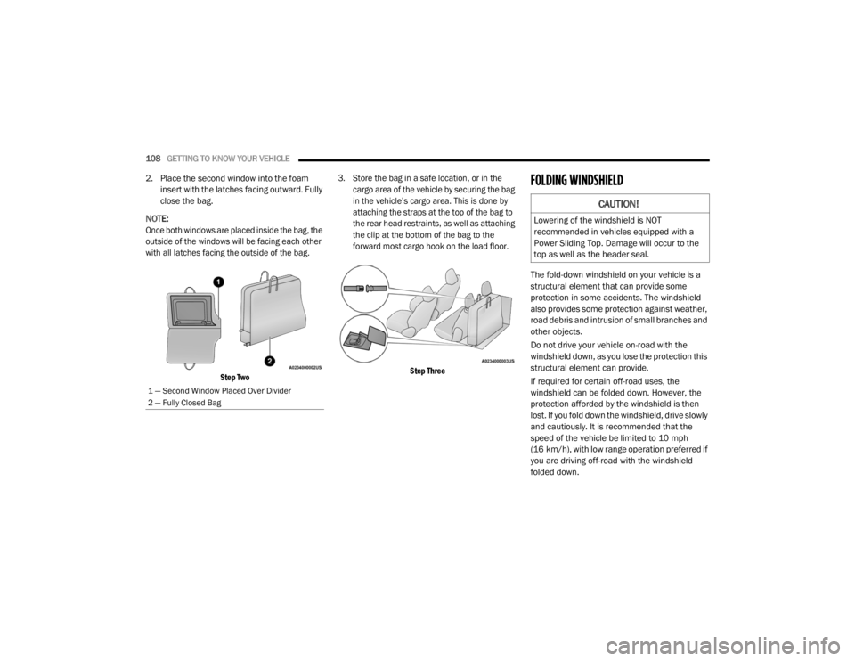 JEEP WRANGLER RUBICON 2020  Owners Manual �&�$�8�7�,�2�1�
�/�R�Z�H�U�L�Q�J��R�I��W�K�H��Z�L�Q�G�V�K�L�H�O�G��L�V��1�2�7�
�U�H�F�R�P�P�H�Q�G�H�G��L�Q��Y�H�K�L�F�O�H�V��H�T�X�L�S�S�H�G��Z�L�W�K��D�
�3�R�Z�H�U��6�O�L�G�L�Q�J��7�R�