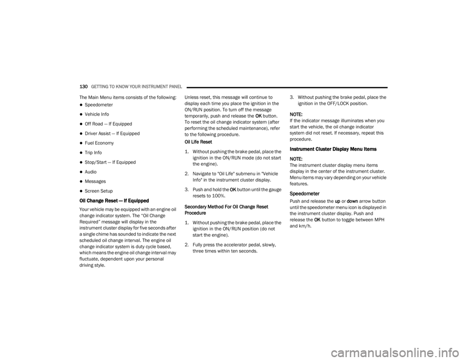 JEEP WRANGLER RUBICON 2020  Owners Manual 