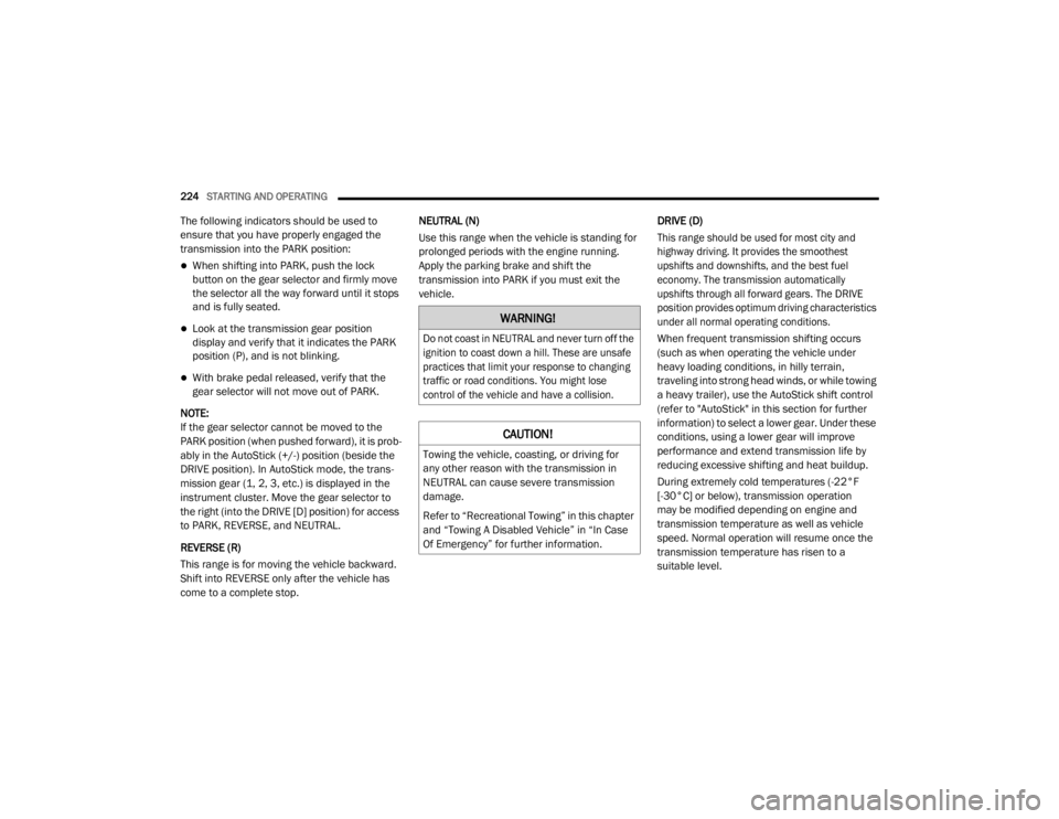 JEEP WRANGLER RUBICON 2020  Owners Manual �:�$�5�1�,�1�*�

��R��Q�R�W��F�R�D�V�W��L�Q��1�(�8�7�5�$�/��D�Q�G��Q�H�Y�H�U��W�X�U�Q��R�I�I��W�K�H�
�L�J�Q�L�W�L�R�Q��W�R��F�R�D�V�W��G�R�Z�Q��D��K�L�O�O���7�K�H�V�H��D�U�H��X�Q�