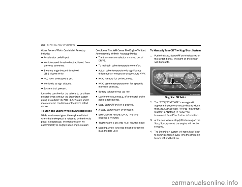 JEEP WRANGLER RUBICON 2020  Owners Manual 