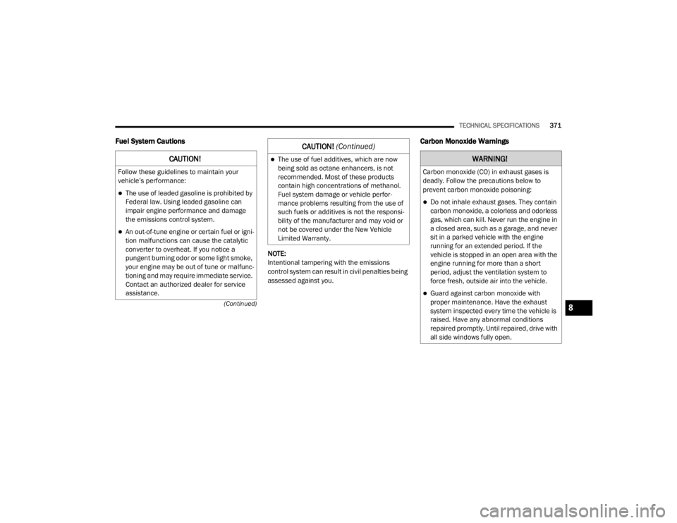 JEEP WRANGLER RUBICON 2020  Owners Manual 8

20_JL_OM_EN_USC_t.book  Page 371   