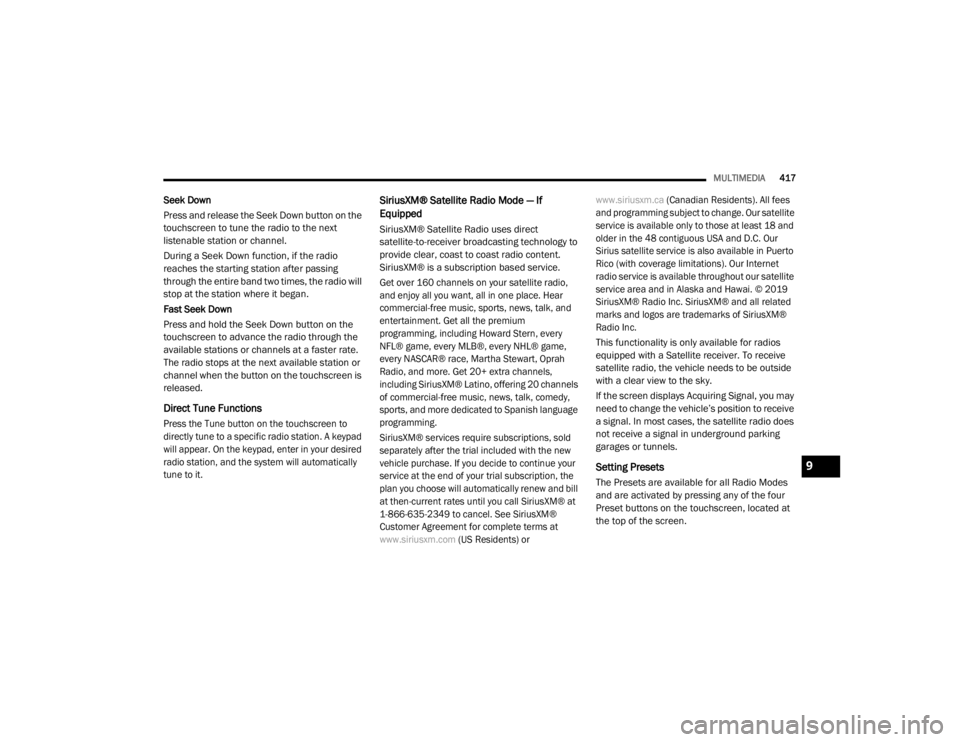 JEEP WRANGLER RUBICON 2020  Owners Manual 9

20_JL_OM_EN_USC_t.book  Page 417   