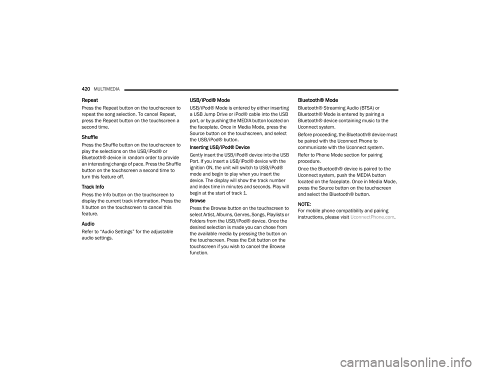 JEEP WRANGLER RUBICON 2020 Owners Manual JEEP WRANGLER RUBICON 2020 Owners Manual