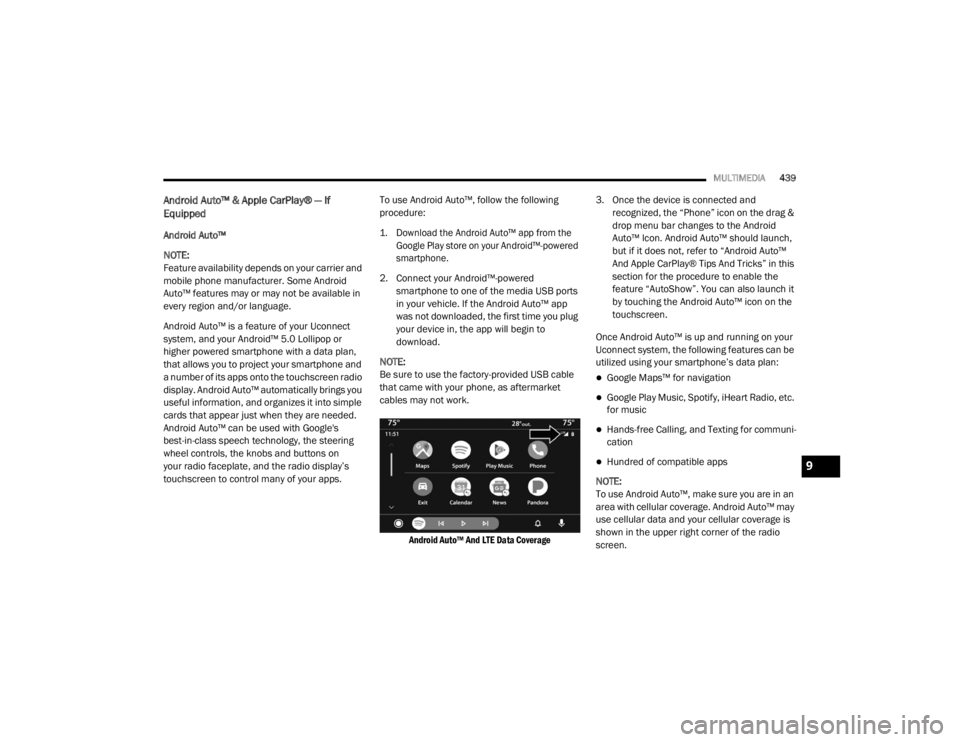 JEEP WRANGLER RUBICON 2020  Owners Manual 9

20_JL_OM_EN_USC_t.book  Page 439   