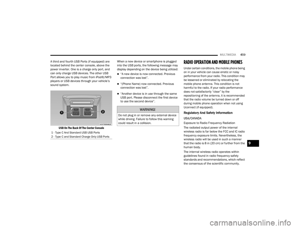 JEEP WRANGLER RUBICON 2020  Owners Manual �:�$�5�1�,�1�*�
��R��Q�R�W��S�O�X�J��L�Q��R�U��U�H�P�R�Y�H��D�Q�\��H�[�W�H�U�Q�D�O��G�H�Y�L�F�H�
�Z�K�L�O�H��G�U�L�Y�L�Q�J���)�D�L�O�X�U�H��W�R��I�R�O�O�R�Z��W�K�L�V��Z�D�U�Q�L�Q�J�
