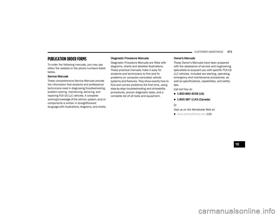 JEEP WRANGLER RUBICON 2020  Owners Manual 10

20_JL_OM_EN_USC_t.book  Page 471   