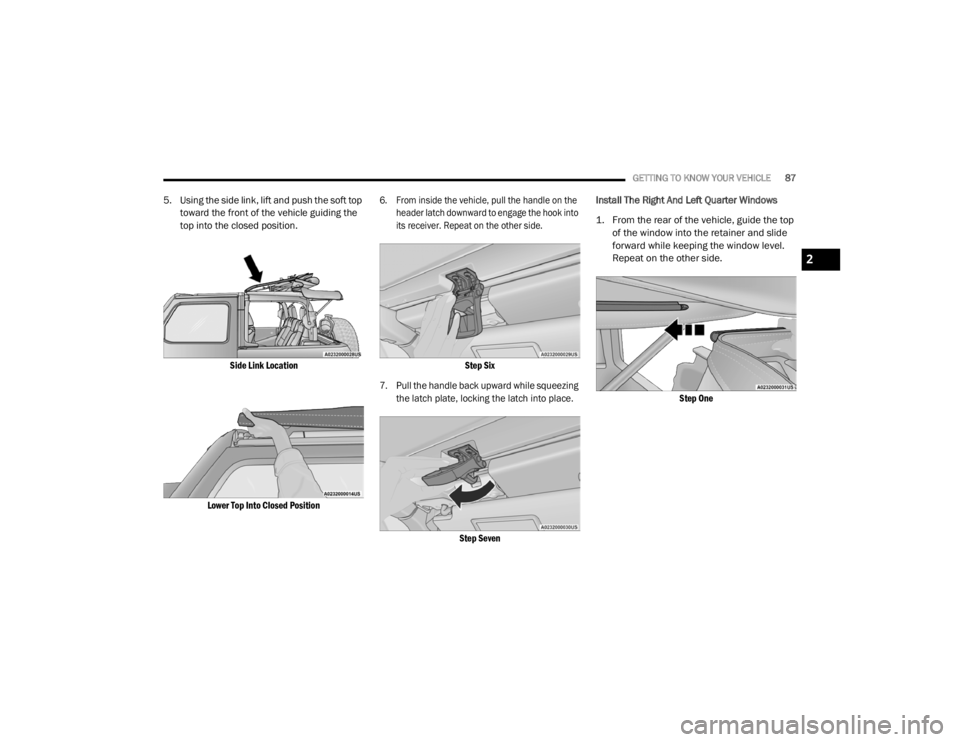 JEEP WRANGLER RUBICON 2020 Manual Online
2
20_JL_OM_EN_USC_t.book Page 87 JEEP WRANGLER RUBICON 2020 Manual Online
2
20_JL_OM_EN_USC_t.book Page 87