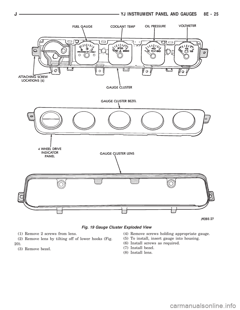 JEEP WRANGLER 1994 Owners Manual JEEP WRANGLER 1994 Owners Manual