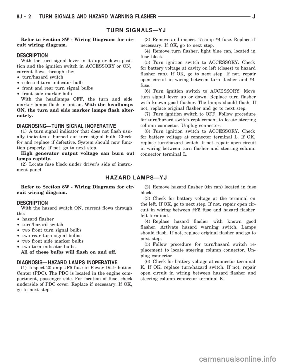 JEEP WRANGLER 1994 Owners Manual JEEP WRANGLER 1994 Owners Manual