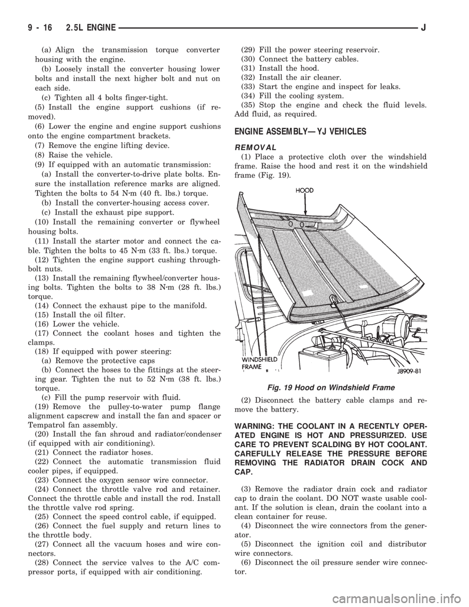 JEEP WRANGLER 1994 Owners Manual JEEP WRANGLER 1994 Owners Manual