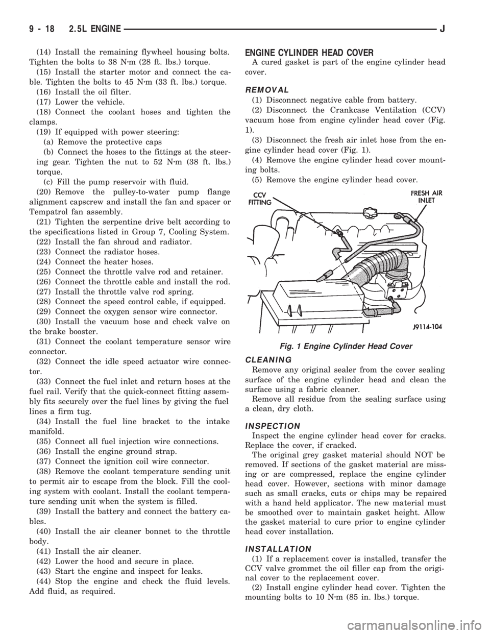 JEEP WRANGLER 1994 Owners Manual JEEP WRANGLER 1994 Owners Manual