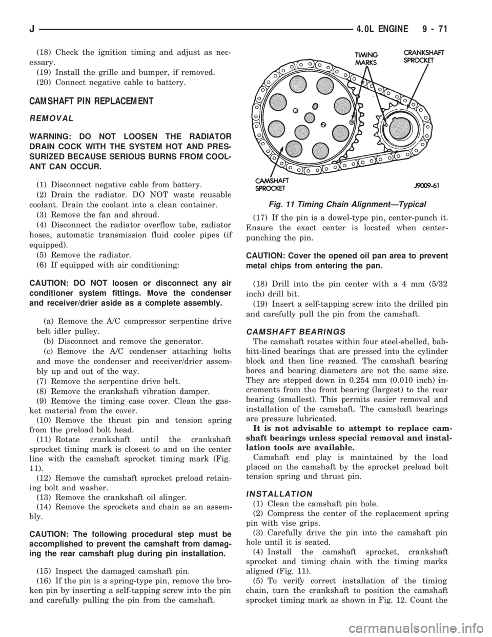 JEEP WRANGLER 1994  Owners Manual 