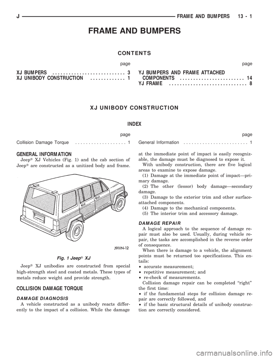 JEEP WRANGLER 1994 Repair Manual JEEP WRANGLER 1994 Repair Manual