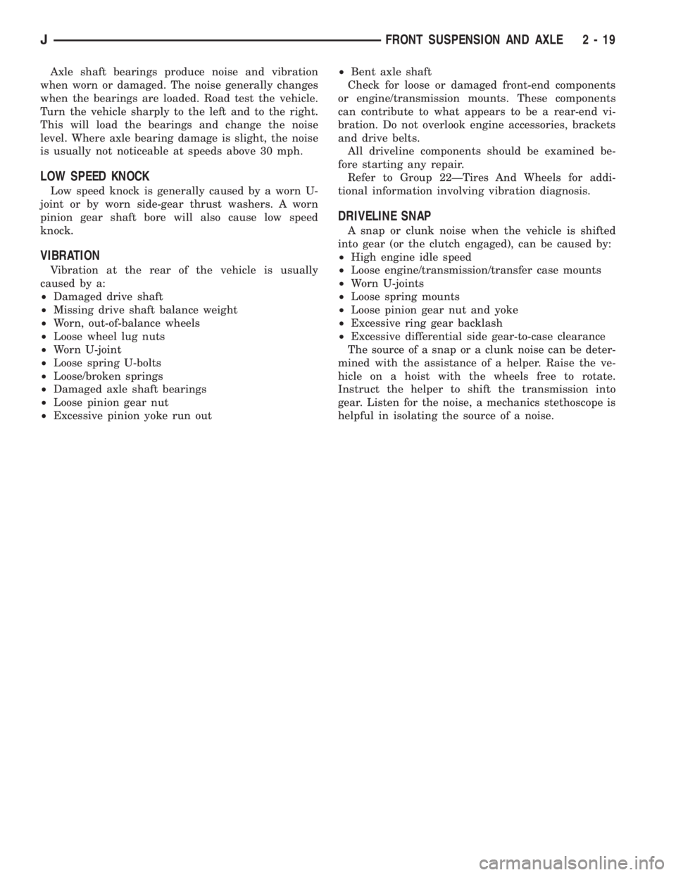 JEEP WRANGLER 1995 Manual PDF JEEP WRANGLER 1995 Manual PDF