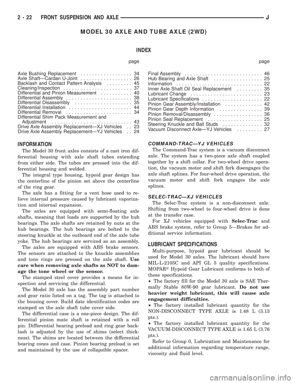 JEEP WRANGLER 1995 Manual PDF JEEP WRANGLER 1995 Manual PDF