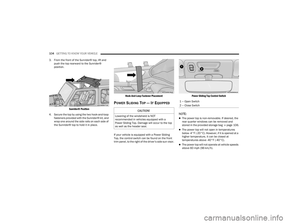 JEEP WRANGLER 4XE JL 2022  Owners Manual �&�$�8�7�,�2�1�
�/�R�Z�H�U�L�Q�J��R�I��W�K�H��Z�L�Q�G�V�K�L�H�O�G��L�V��1�2�7�
�U�H�F�R�P�P�H�Q�G�H�G��L�Q��Y�H�K�L�F�O�H�V��H�T�X�L�S�S�H�G��Z�L�W�K��D�
�3�R�Z�H�U��6�O�L�G�L�Q�J��7�R�