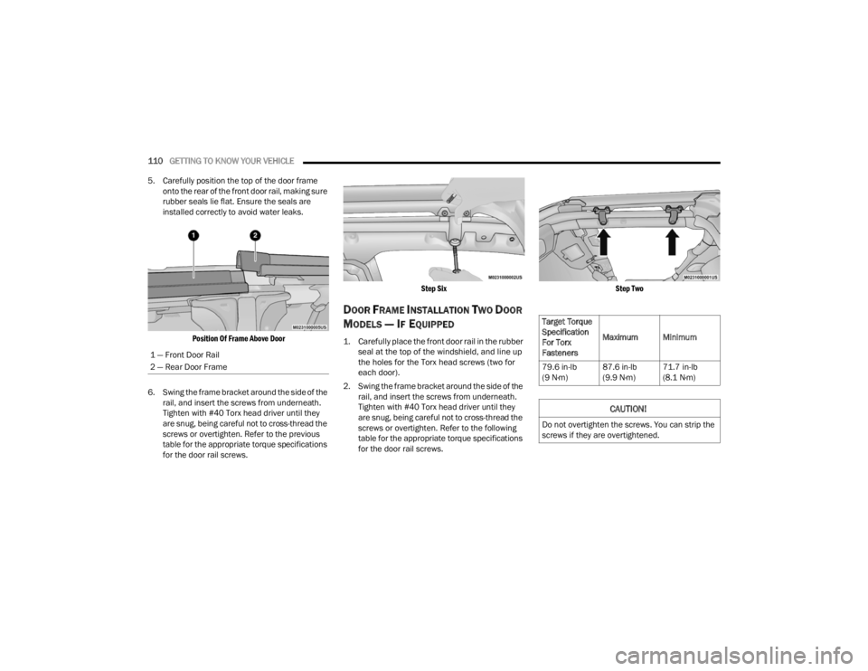 JEEP WRANGLER 4XE JL 2022  Owners Manual �7�D�U�J�H�W��7�R�U�T�X�H�
�6�S�H�F�L�I�L�F�D�W�L�R�Q�
�)�R�U��7�R�U�[�
�)�D�V�W�H�Q�H�U�V�0�D�[�L�P�X�P �0�L�Q�L�P�X�P
���� �L�Q��O�E�
�� �1�P�\f ���� �L�Q��O�E�
���� �1�P�