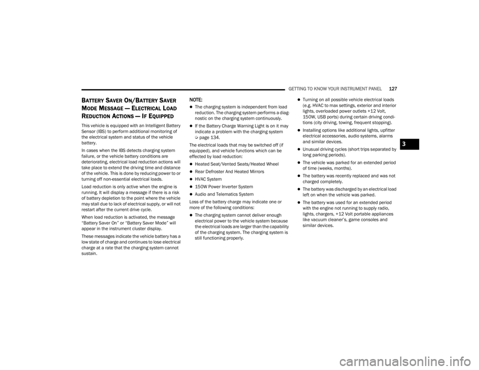 JEEP WRANGLER 4XE JL 2022  Owners Manual 3

22_JL_OM_EN_USC_t.book  Page 127   