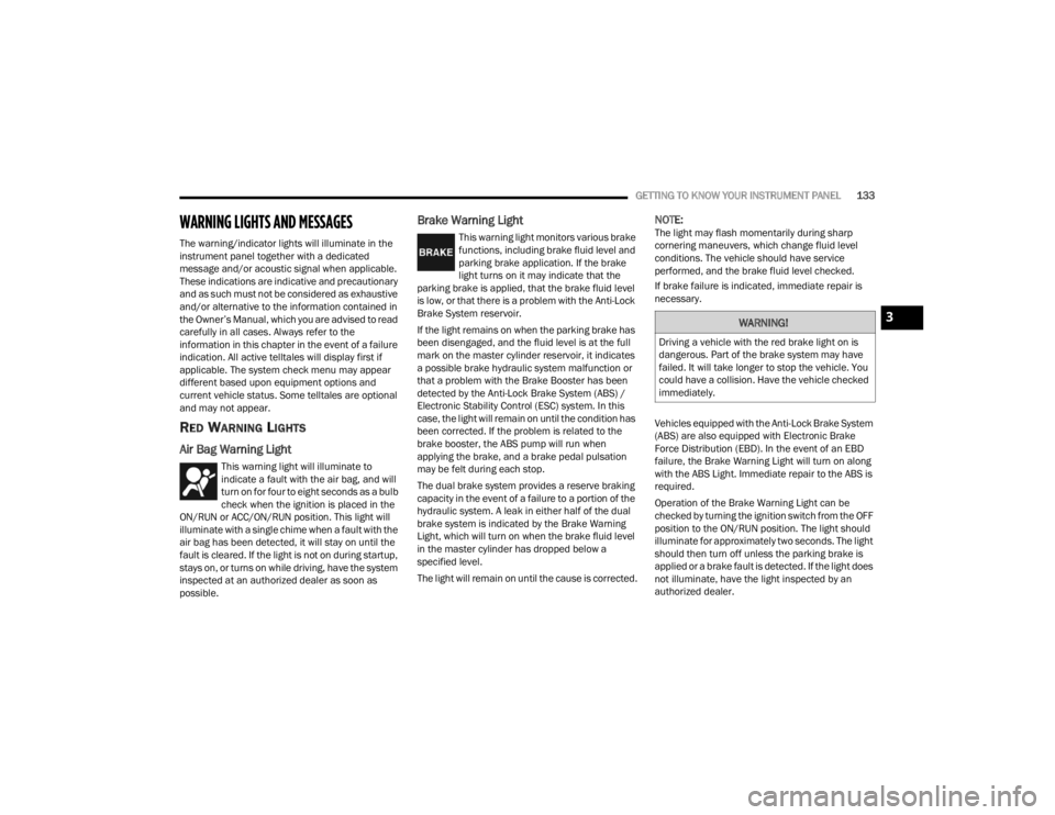 JEEP WRANGLER 4XE JL 2022  Owners Manual �:�$�5�1�,�1�*�
��U�L�Y�L�Q�J��D��Y�H�K�L�F�O�H��Z�L�W�K��W�K�H��U�H�G��E�U�D�N�H��O�L�J�K�W��R�Q��L�V�
�G�D�Q�J�H�U�R�X�V���3�D�U�W��R�I��W�K�H��E�U�D�N�H��V�\�V�W�H�P��P�D�\��K�D