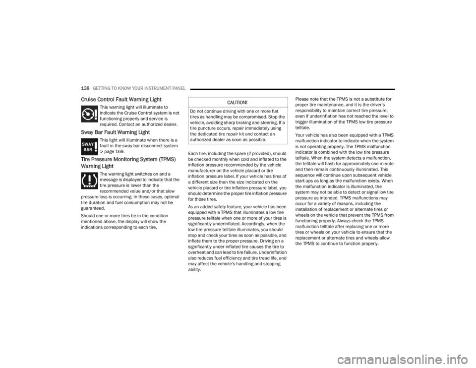 JEEP WRANGLER 4XE JL 2022  Owners Manual �&�$�8�7�,�2�1�
��R��Q�R�W��F�R�Q�W�L�Q�X�H��G�U�L�Y�L�Q�J��Z�L�W�K��R�Q�H��R�U��P�R�U�H��I�O�D�W�
�W�L�U�H�V��D�V��K�D�Q�G�O�L�Q�J��P�D�\��E�H��F�R�P�S�U�R�P�L�V�H�G���6�W�R�S��W�K