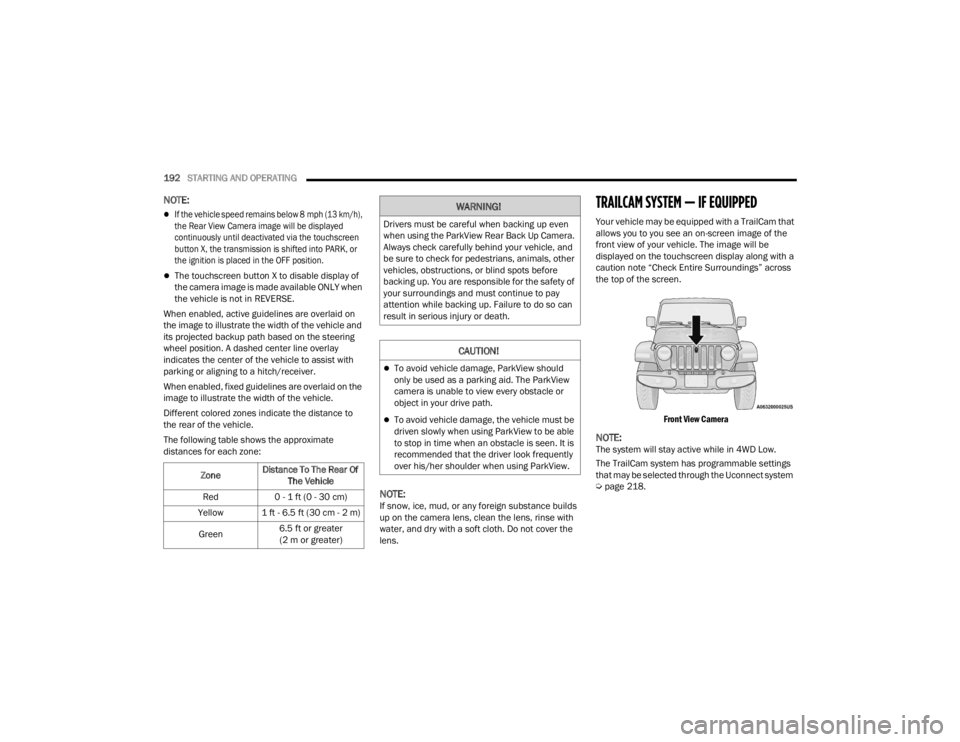 JEEP WRANGLER 4XE JL 2022  Owners Manual �:�$�5�1�,�1�*�
��U�L�Y�H�U�V��P�X�V�W��E�H��F�D�U�H�I�X�O��Z�K�H�Q��E�D�F�N�L�Q�J��X�S��H�Y�H�Q�
�Z�K�H�Q��X�V�L�Q�J��W�K�H��3�D�U�N�9�L�H�Z��5�H�D�U��%�D�F�N��8�S��&�D�P�H�U�D��
�