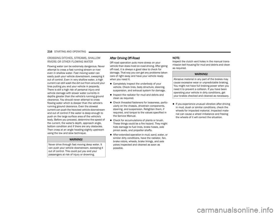 JEEP WRANGLER 4XE JL 2022  Owners Manual �:�$�5�1�,�1�*�
�1�H�Y�H�U��G�U�L�Y�H��W�K�U�R�X�J�K��I�D�V�W��P�R�Y�L�Q�J��G�H�H�S��Z�D�W�H�U���,�W�
�F�D�Q��S�X�V�K��\�R�X�U��Y�H�K�L�F�O�H��G�R�Z�Q�V�W�U�H�D�P���V�Z�H�H�S�L�Q�J��L